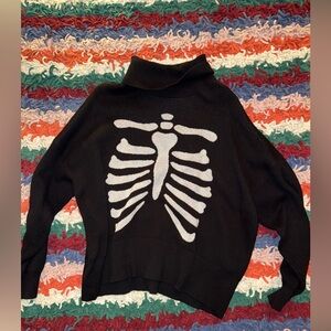 ModCloth Black skeleton sweater size L